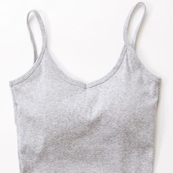 Heather Gray Cropped Cami - Picture 2 of 4